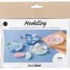 Mini DIY Kit Modellering, Skåle, pastelblå, lys pink