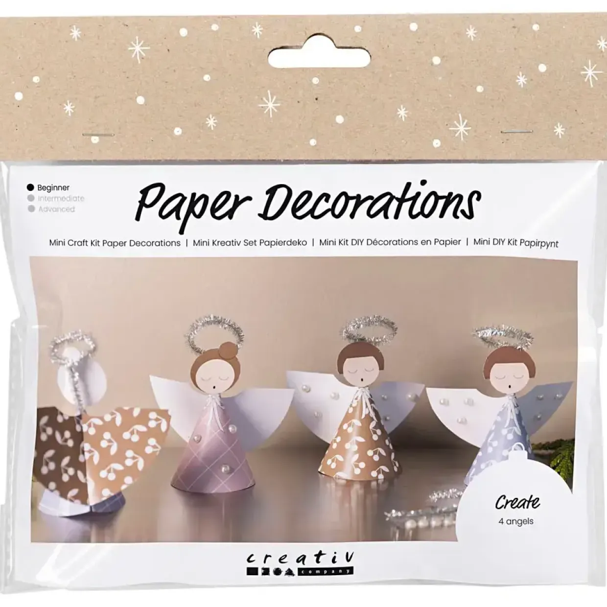 Mini DIY Kit Papirpynt, Engle, ass. farver