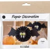 Mini DIY Kit Papirpynt, Flagermus, sort, hvid
