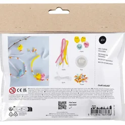 Mini DIY Kit Perle Dekoration Påskeæg, ass. farver - 1 pk
