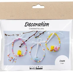 Mini DIY Kit Perle Dekoration Påskeæg, ass. farver - 1 pk