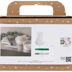 Mini DIY Kit Resin Støbning, Juletræer, hvid