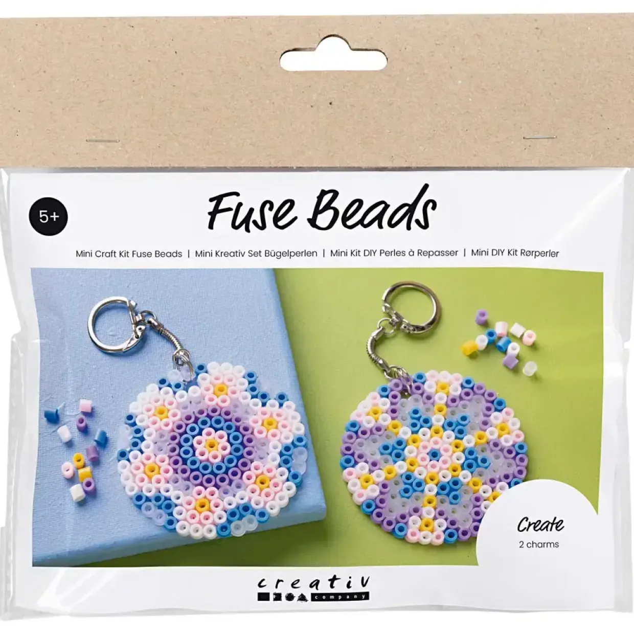 Mini DIY Kit Rørperler, Charms/taskepynt, ass. farver