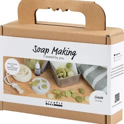 Mini DIY Kit Sæbefremstilling | Strandskaller, olivengrøn | 1 pk.
