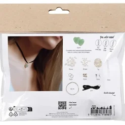Mini DIY Kit Smykker, Aventurin hjerte, klar