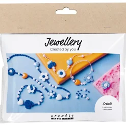 Mini DIY Kit Smykker, Blomster, ass. farver - 1 pk