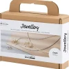 Mini DIY Kit Smykker, Halskæde med wirevedhæng, forgyldt