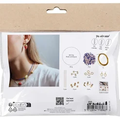 Mini DIY Kit Smykker, Halskæde og øreringe, kongeblå
