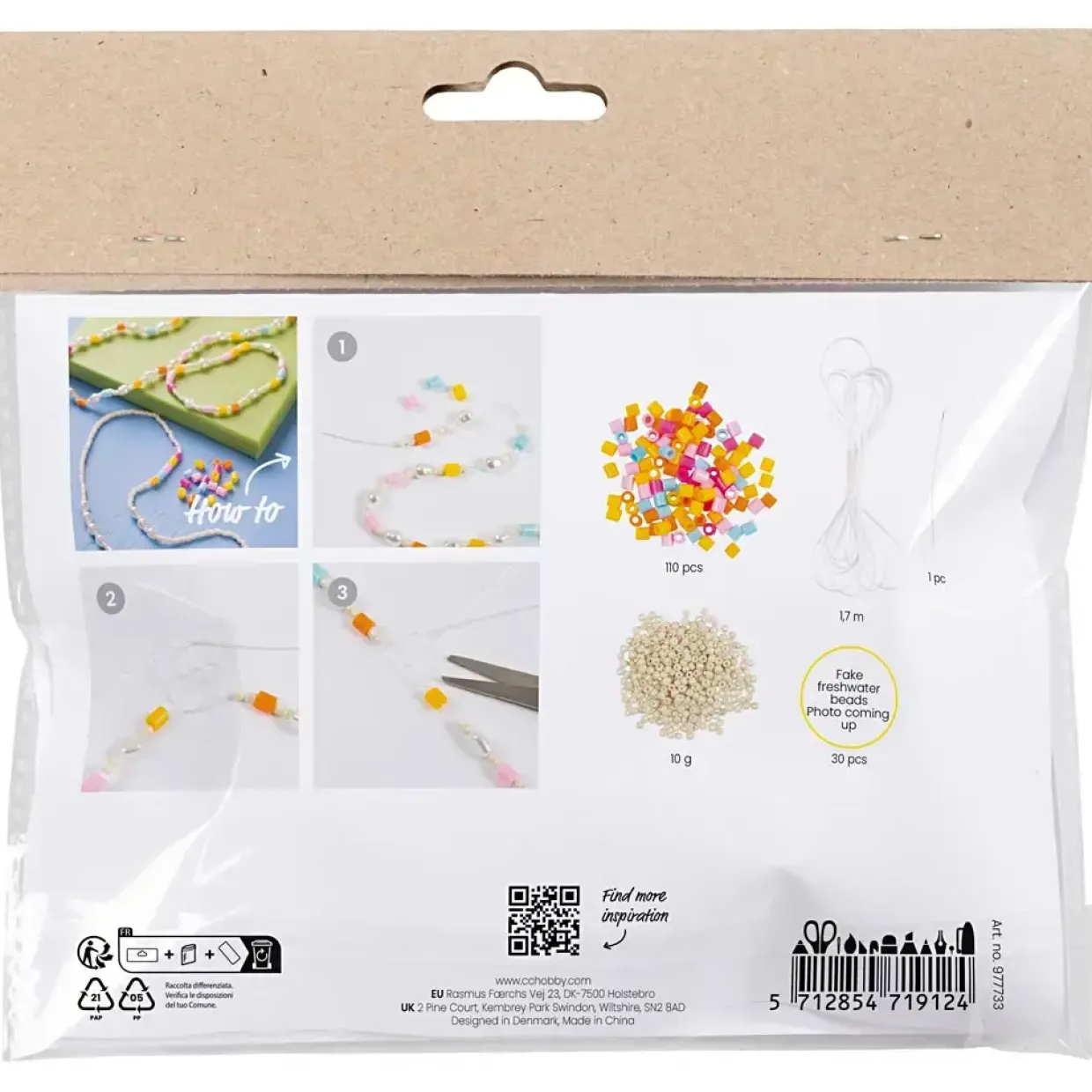 Mini DIY Kit Smykker, Halskæde og armbånd, ass. farver