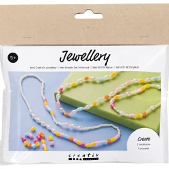 Mini DIY Kit Smykker, Halskæde og armbånd, ass. farver