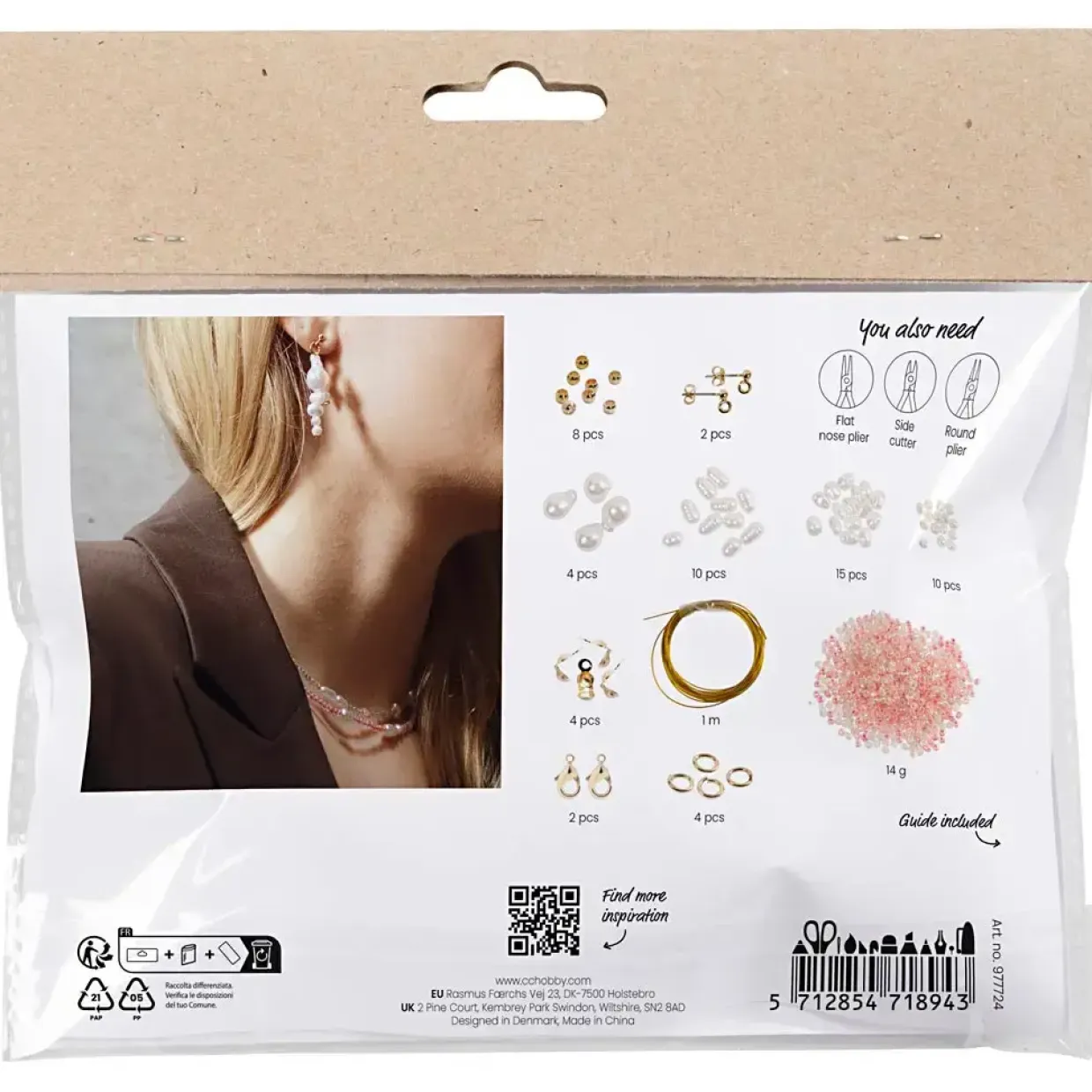 Mini DIY Kit Smykker, Halskæder og øreringe, glans