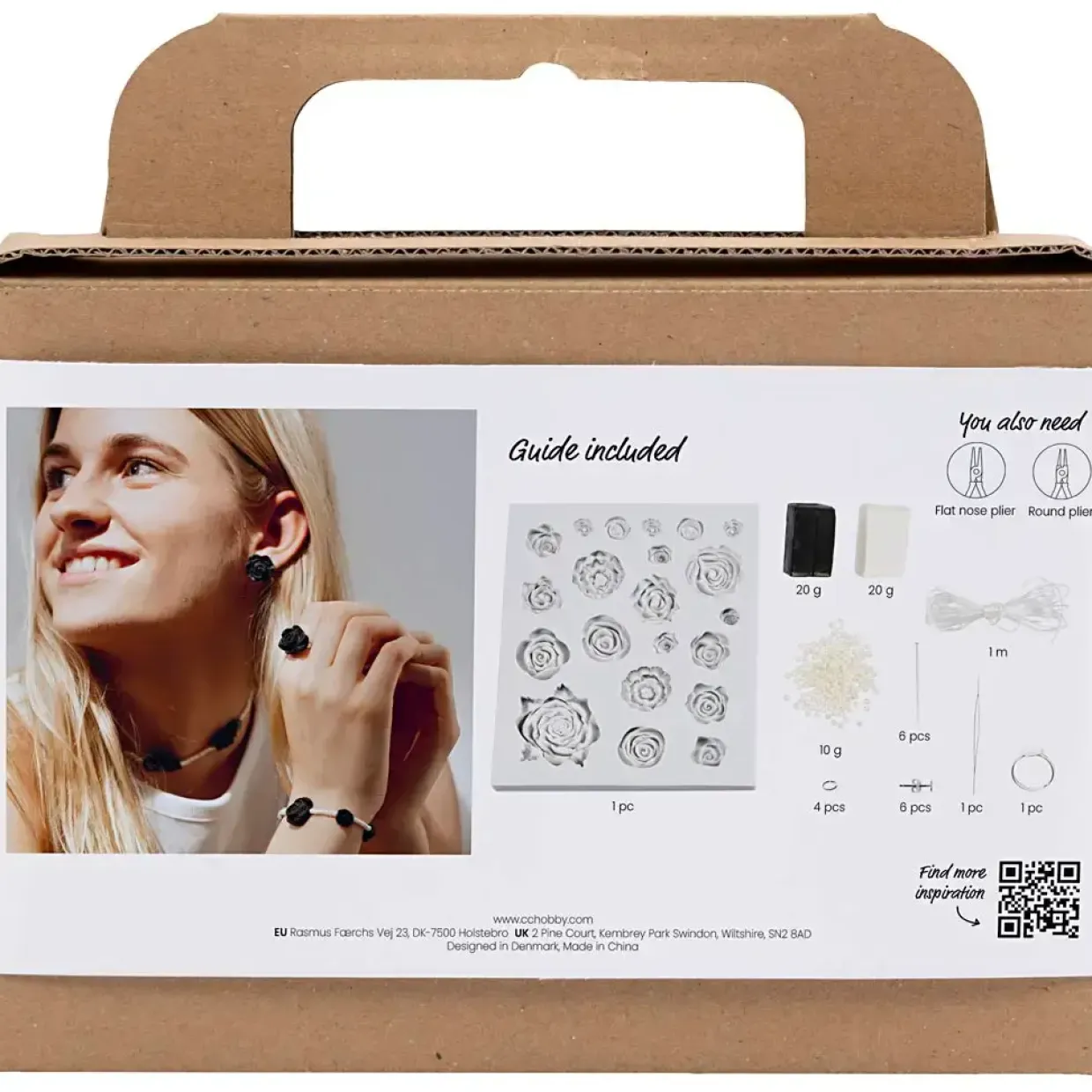 Mini DIY Kit Smykker, Roser, ass. - 1 pk
