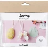 Mini DIY Kit Syning, Påskeæg, pastelfarver - 1 pk