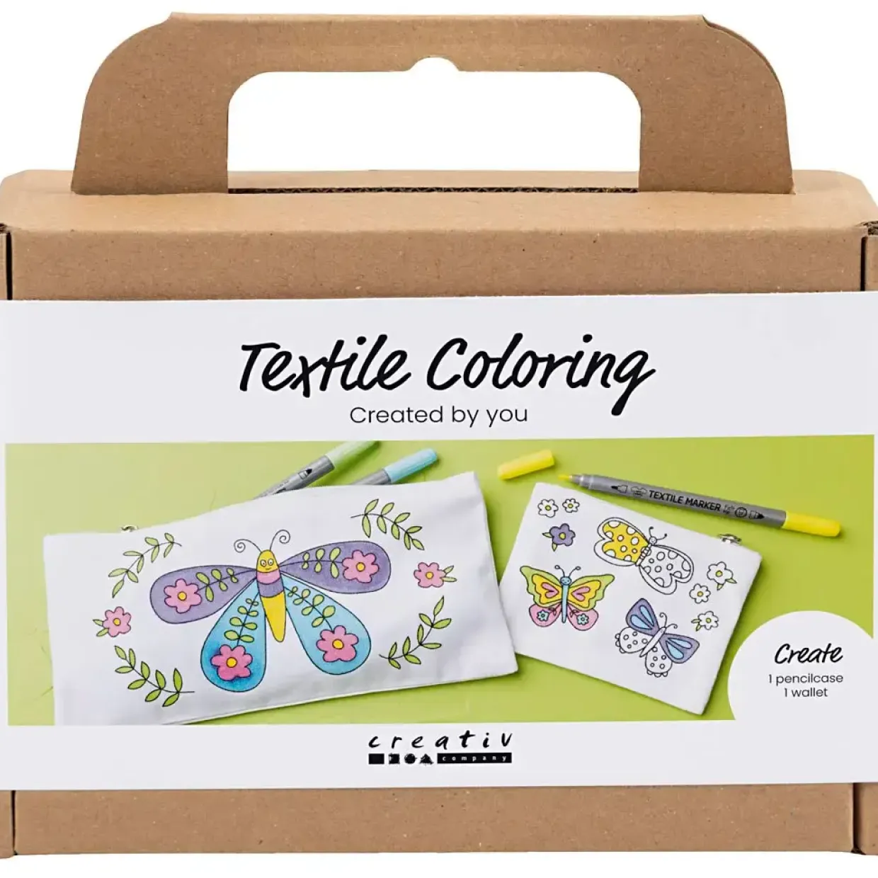 Mini DIY Kit Tekstilfarvelægning, Robot, primærfarver - 1 pk