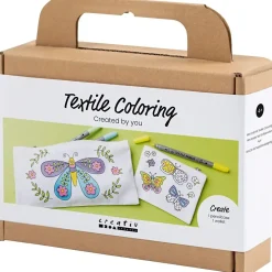 Mini DIY Kit Tekstilfarvelægning, Robot, primærfarver - 1 pk