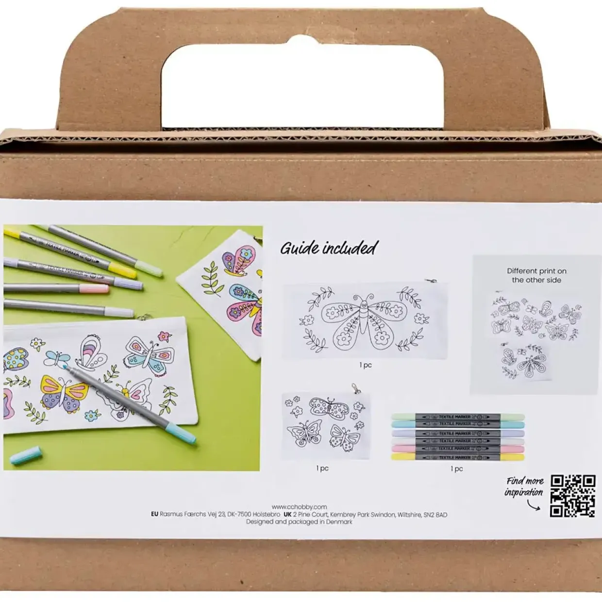 Mini DIY Kit Tekstilfarvelægning, Robot, primærfarver - 1 pk