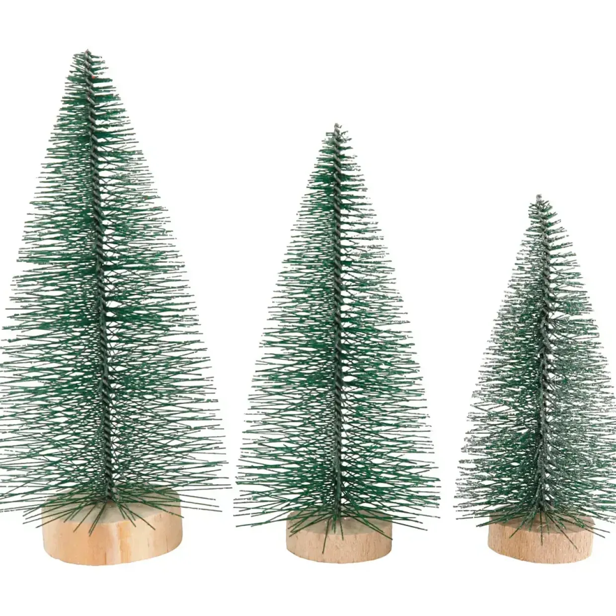 Mini juletræ H: 10+13+14 cm - 3stk