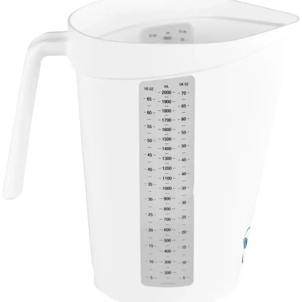 Målekande, Vikan, 2 l, hvid, polypropylen, med åben hank