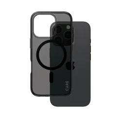 Mobilcover - Care by PanzerGlass CARE iPhone 16 Pro - Smokey m. Sort MagSafe