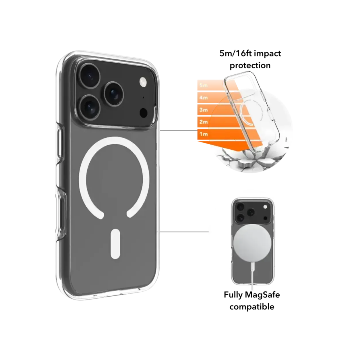 Mobilcover - Dbramante1928 - Iceland Ultra D3O MagSafe - iPhone 17 Pro Max - Klar