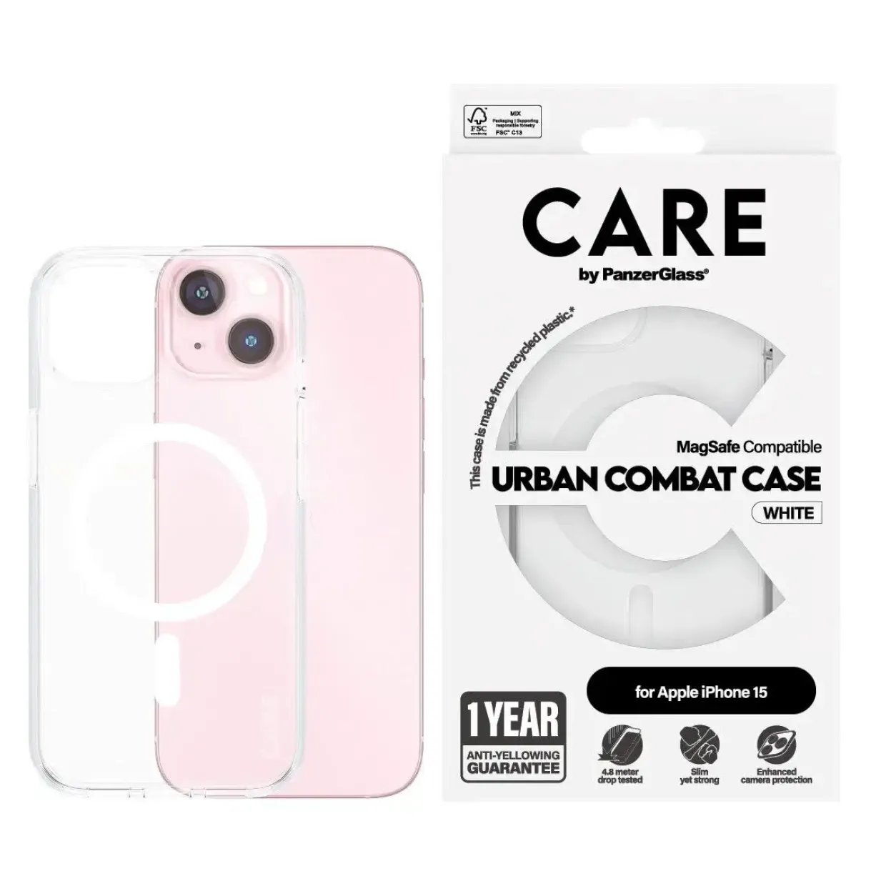 Mobilcover PanzerGlass iPhone 15 - Flagship Case Urban W MagSafe - Klar