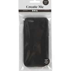 Mobilcover til broderi 6 6S størrelse 6,8 x 13,8 cm tykkelse 8 mm sort