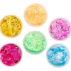 Modelleringsmasse - Glitter Clay - Transparent med glimmer - Ass. farver 6x20 ml