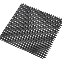 Modulmåtte, 50x50x1,2cm, sort, gummi