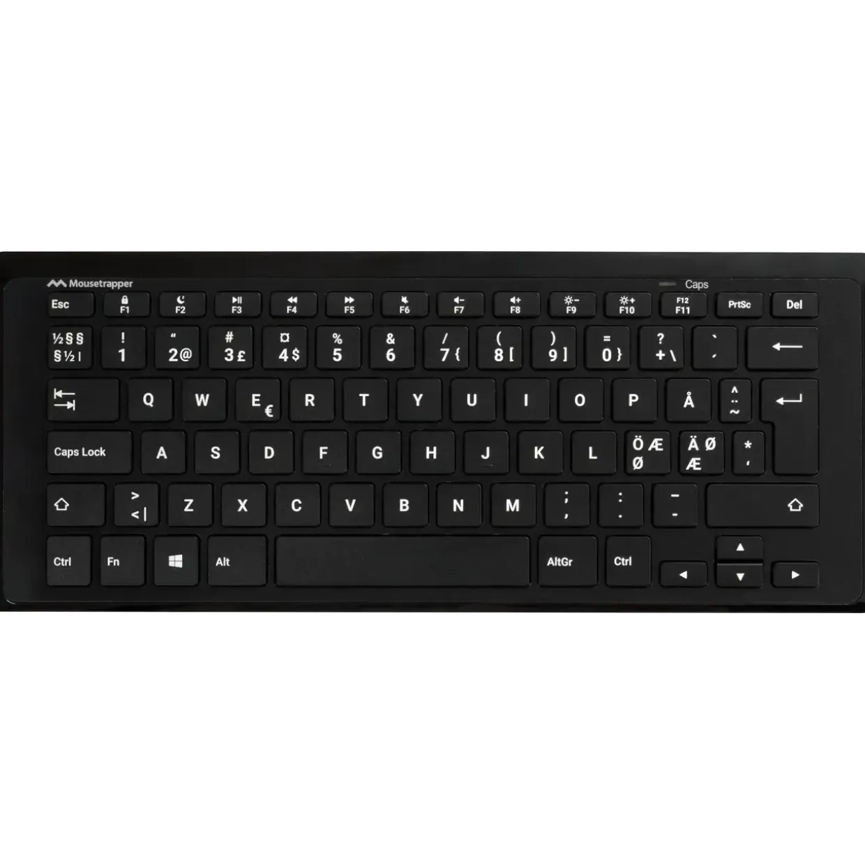 Mousetrapper Type Mini Wireless Keyboard, Black