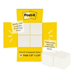 3M Post-it Notes tranparent 73x73 36sh/pad (12)
