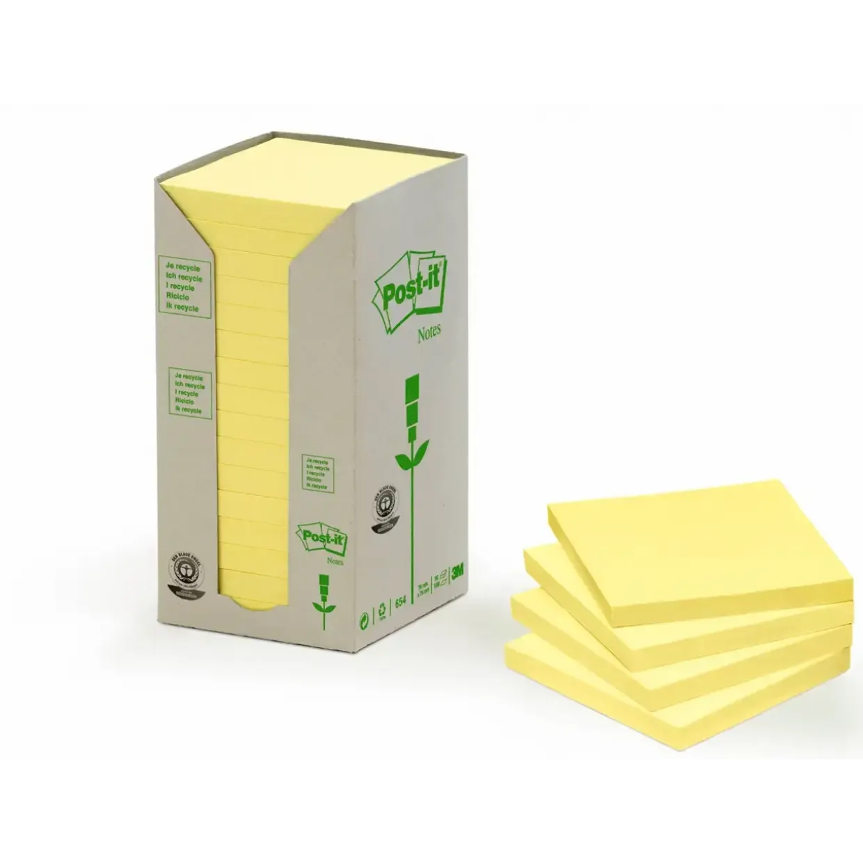 3M Post-it Notes 76x76 recycled gul (16)