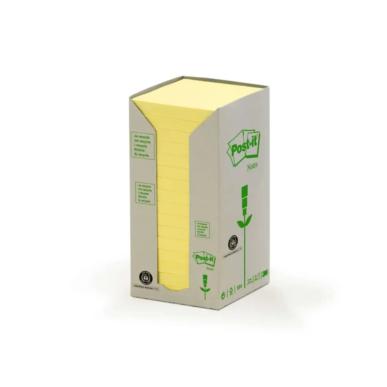 3M Post-it Notes 76x76 recycled gul (16)