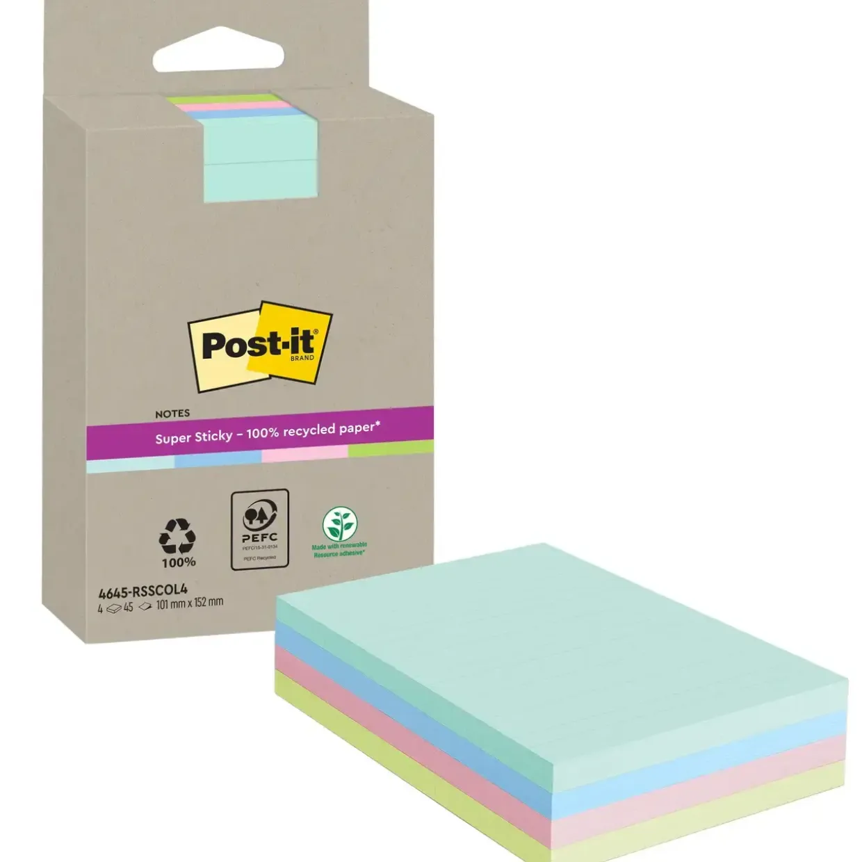 3M Post-it SS Recycled Mix colors 127x76 70sh (8)