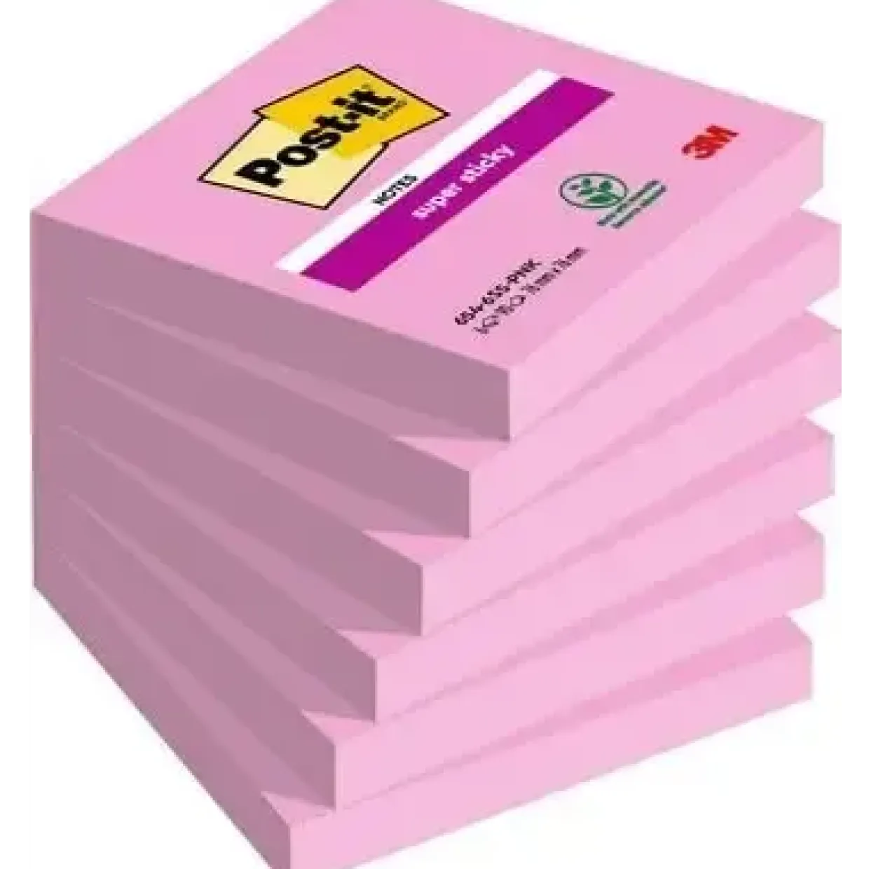 3M Post-it Super Sticky-Notes 76x76 lyserød