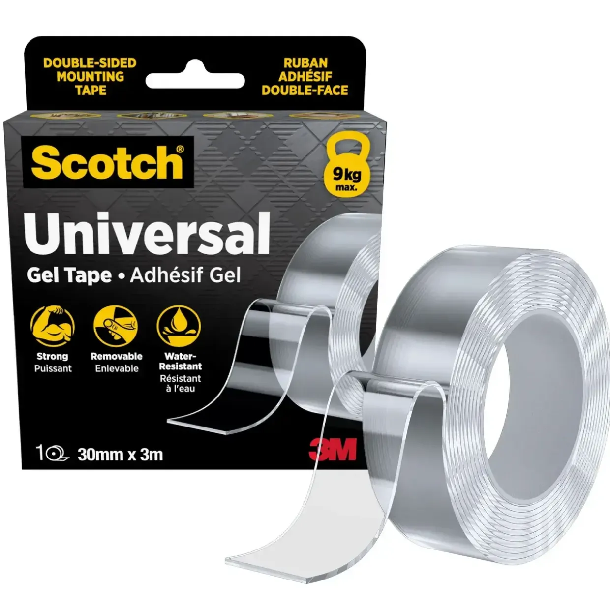 3M Scotch gel tape double sided transparent 30mmx3m