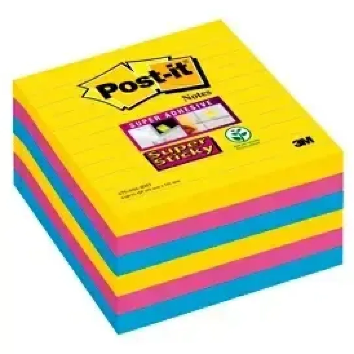 3M Super Sticky Notes - 6 stk - 101 x 101 mm