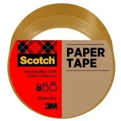 3M Tape, Scotch, Brun, 50 mm x 50 m, 1 rulle/pakke
