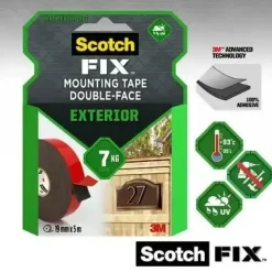 3M Tape - Scotch-Fix mont. tape 19mm x 5m udendørs