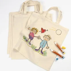 Mulepose lys naturfarve 38 x 42 cm - 5 stk
