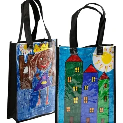 Mulepose - Sort med plastlomme - 30x23x7 cm - 1 stk