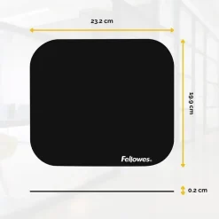 Musemåtte Fellowes Premium sort 20x23cm