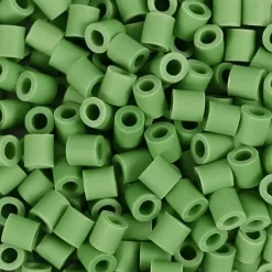 NABBI BioBeads rørperler, str. 5x5 mm, hulstr. 2.5 mm, medium, grøn, 1000 stk./ 1 pk.