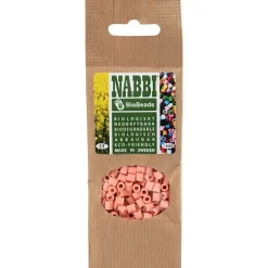 NABBI BioBeads rørperler str. 5x5 mm hulstr. 2,5 mm medium salmon 1000 stk