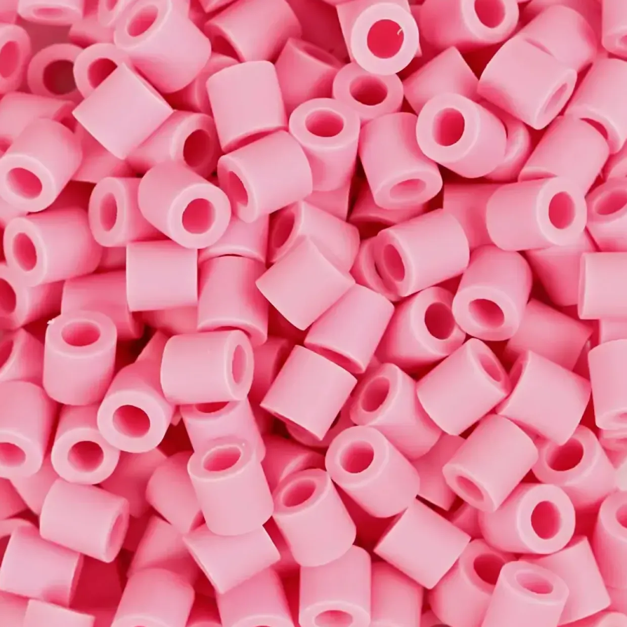 NABBI BioBeads rørperler str. 5x5 mm hulstr. 2.5 mm medium rosa 1000 stk
