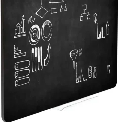 Naga magnettavle kridttavle sort uden ramme - 117 x 87 cm