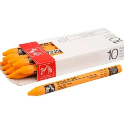 Neocolor I, tykkelse 8 mm, L: 10 cm, orange, orange (030), 10stk.