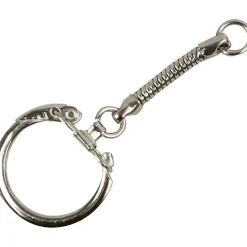 Nøglering med kæde - dia. 2,3 cm L: 6 cm 5stk.