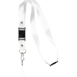 Nøglesnor 53 cm hvid - 5 stk.