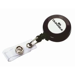 Nøglesnor YoYo til kortholdere - sort Durable 8152 - 10 stk