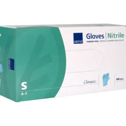 Nitrilhandkser, ABENA Classic, S, blå, nitril, pudderfri - 200 stk